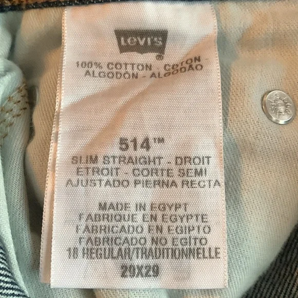 Men’s Levi’s 514 slim straight jeans. Washed, never worn. Size 29 x 29 - Picture 2 of 7